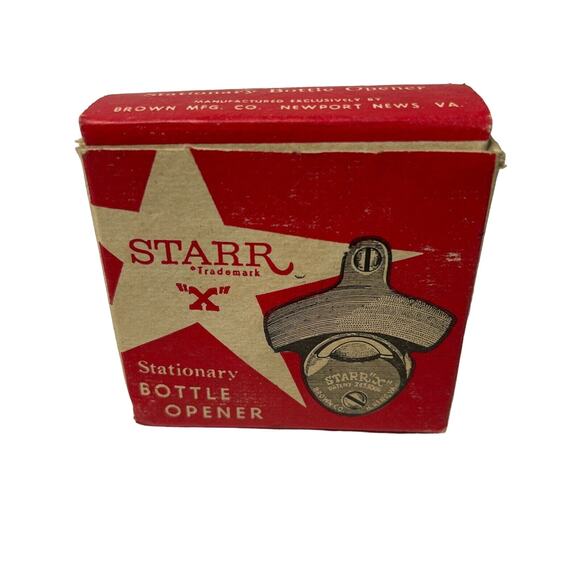 Star X Coca Cola Coke Wall Mount Crown Stationary Bottle Opener Cast Iron VTG - Picture 8 of 14